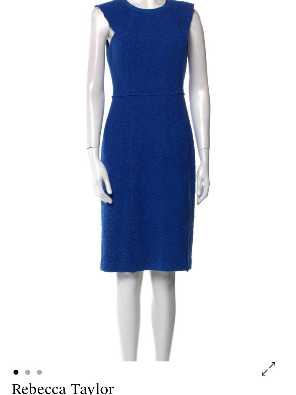 Rebecca Taylor Cobalt Blue Sleeveless Midi Sheath Dress :: size 4